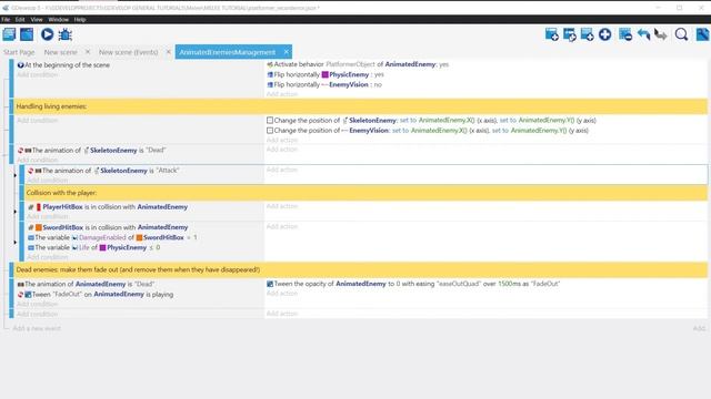 Gdevelop FREE VISUAL Game Engine: MELEE COMBAT SYSTEM (PART II)