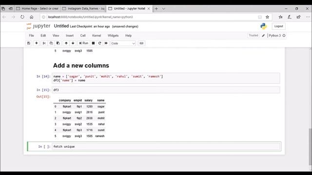 Pandas Data-frames- Concat | getting Unique Values | Add new Column | Sorting | Great Programming |