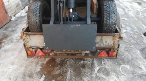 Погрузка минипогрузчика в прицеп