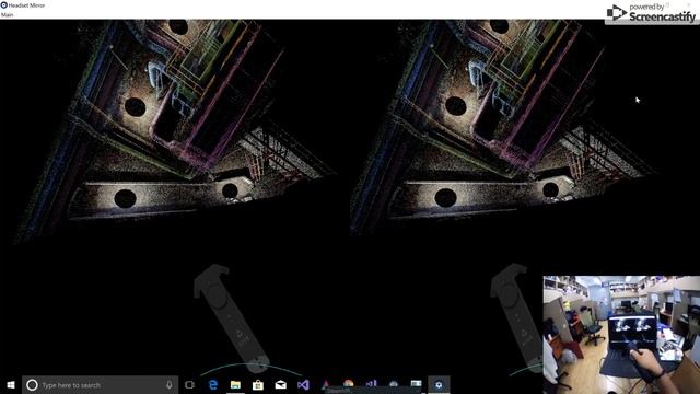 VTK OpenVR + HTC vive + Point Cloud смотреть онлайн