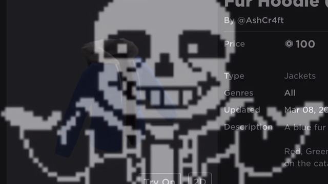 Sans jacket in roblox смотреть онлайн
