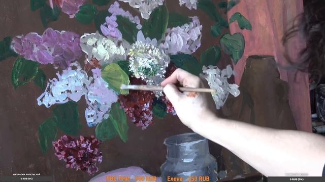 Как нарисовать сирень, натюрморт, цветы. Художник Ревякин. смотреть онлайн