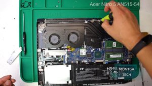 Change or Clean Acer Nitro 5 AN515-54 CPU GPU Fan Replacement Disassembly Laptop