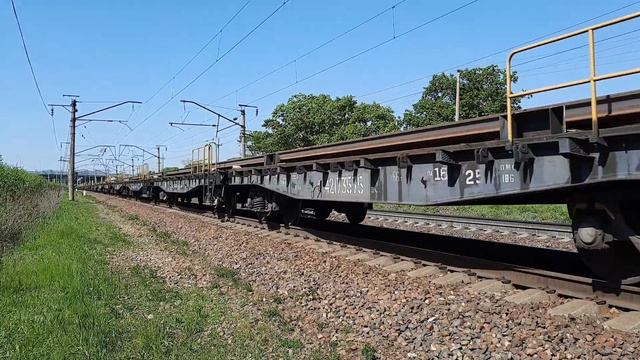 Электровоз 3ЭС5К-277 "Ермак" с плетевозом. смотреть онлайн