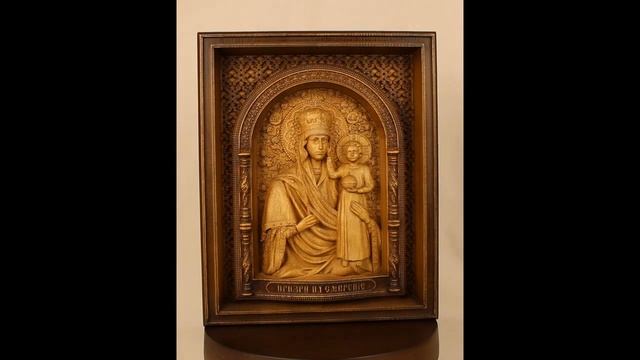 Резная икона Божией Матери "Призри на смирение"