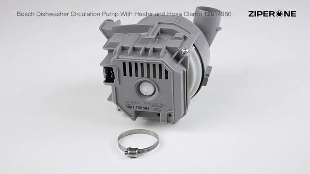 Bosch Dishwasher Circulation Pump With Heater and Hose Clamp 12014980 смотреть онлайн