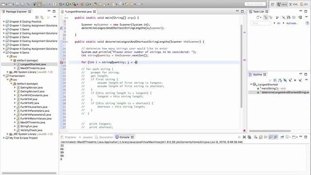 Tutorial: Java Chapter 4 Demo - LongestShortest смотреть онлайн