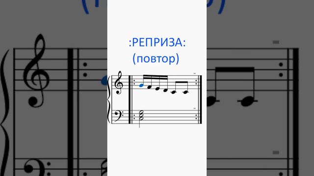 ПОВТОР в нотах. РЕПРИЗА. Как обозначается? Объясняю ЗА МИНУТУ.