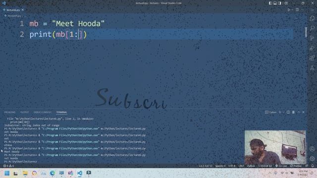 6-String Slicing N Functions in Python in English|Python Tutorials For Absolute Beginners In Englis