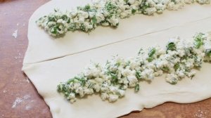 Вертута с творогом и зеленью