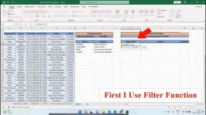 Excel FILTER Function TRICK for Non Adjacent Columns | Unique And Sort Functions Too| #excel