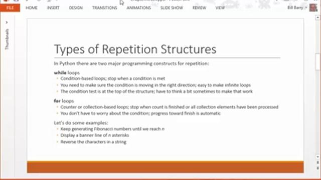 Python-4a - Repetition Structures