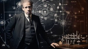 Нильс Бор объясняет атомную модель Бора. Бор Нильс один из создателей квантовой механики.