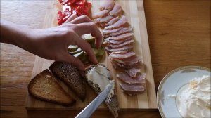 Бутерброды с ВЯЛЕНЫМ МЯОМ Бутерброды на праздничный стол