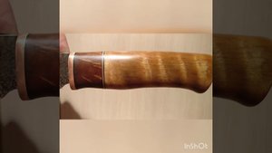 Пропитка рукояти ножа из ореха и карельской березы