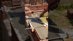 кладка кирпича с двух стороней рашивкой под шаблон