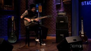 Andy James performs metal guitar instrumental, Synergy on EMGtv