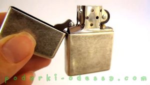 Зажигалка Zippo 121FB Antique Silver Plate (Видео обзор) podarki-odessa.com