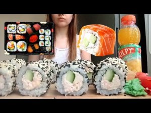 MUKBANG | ОПЯТЬ РОЛЛЫ/СУШИ | SUSHI/ROLLS | не ASMR