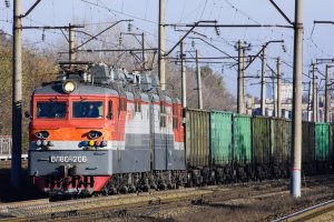Электровозы ВЛ80с-2280 и 1199А с поездом из полувагонов идут на Тихорецкую