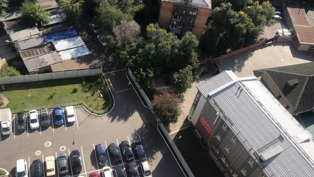 Панорама 17 этажа Взлетная 7ж Утро Красноярск Октябрь мост, река Енисей, ТЦ Июнь, остров Татышев 4K