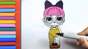 КУКЛА ЛОЛ | Раскраска для детей | Как раскрасить ЛЕДИ ЗАГАР