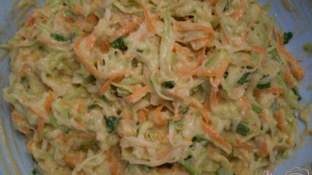 Кабачково-морковные оладьи