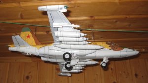 Бумажная модель знаменитого советского штурмовика Су-25. Масштаб 1:33.
