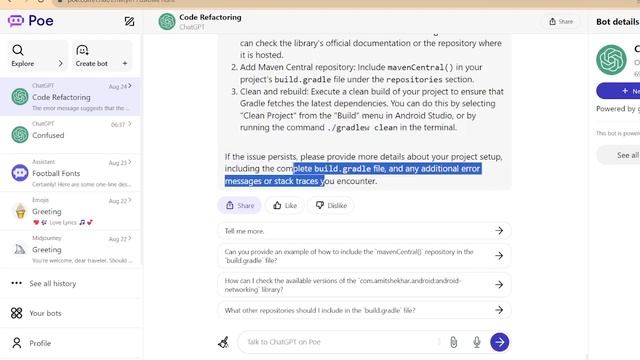 Android Studio Solving Problem with the help of ChatGpt #1