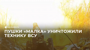 Артиллеристы уничтожили технику и крупные опорные пункты ВСУ из пушек "Малка"