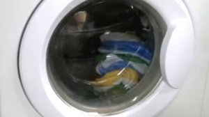 Indesit WIN102 washing in campground (July 2014)