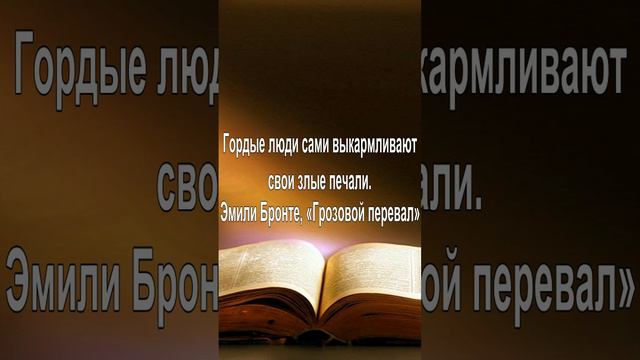 Гордые люди сами выкармливают свои злые печали. — Эмили Бронте, «Грозовой перевал»