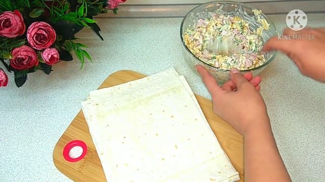 Горячие конвертики из лаваша в духовке.. Быстрая закуска... ЛЕГКО ГОТОВИТЬ смотреть онлайн