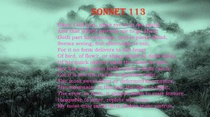 SJCTNC - EN510S - SHAKESPEARE - UNIT V - SONNET 113