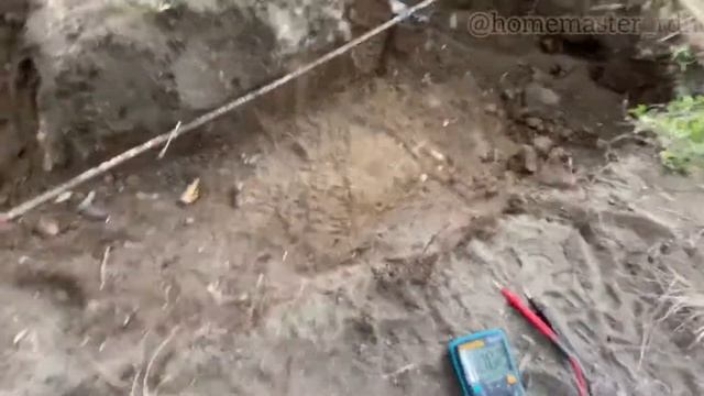 Монтаж контура заземления