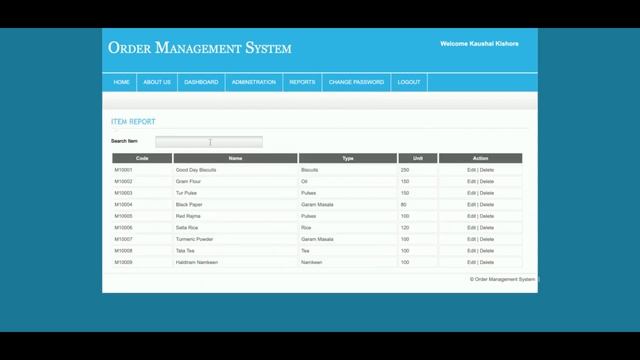 Order Management System | PHP and MySQL Project Source Code | PHP MySQL CRUD Project