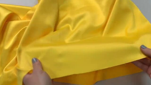 Ткань атлас матовый плотный стрейч, арт.A2086-33 цвет желтый смотреть онлайн