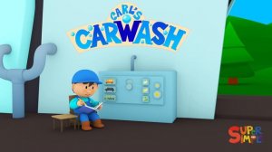 Buses go to Carl's Car Wash | Cartoons for Kids