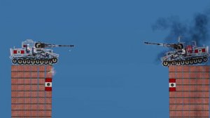 Great Tower Tank Battle in People Playground