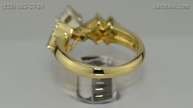 Золотое кольцо с бриллиантом 0.94  карат смотреть онлайн