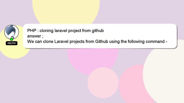 PHP : cloning laravel project from github