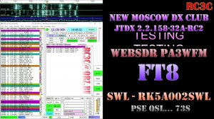 RK5A002SWL - FT8 SWL on 30m band using a WebSDR [3 HOURS]