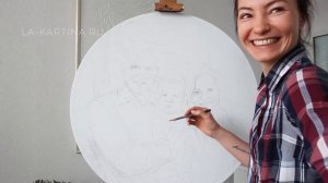 Интерьерная картина "Синяя текстурная абстракция с золотом"