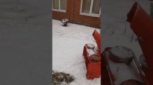 Мотоблок МТЗ.Снегоуборочная приставка "Пахарь". Отчёт.