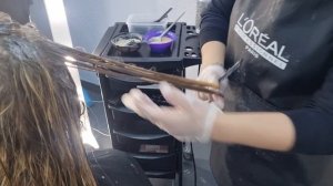 тонирование при сложном окрашивании волос Airtouch