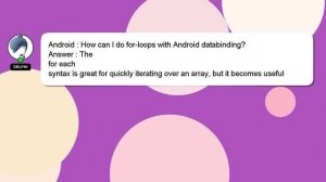 Android : How can I do for-loops with Android databinding?