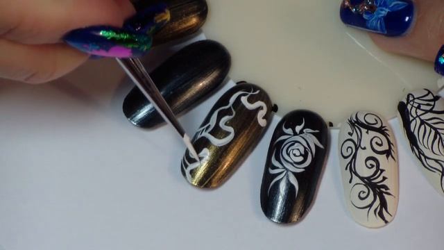 Роспись ногтей. Быстрый рисунок. Абстракции. смотреть онлайн