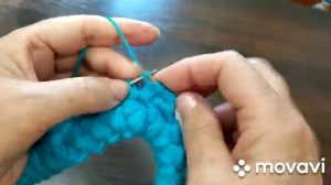 Вяжем подхват  для штор (спицы+крючок) Бирюзовый цвет в интерьере