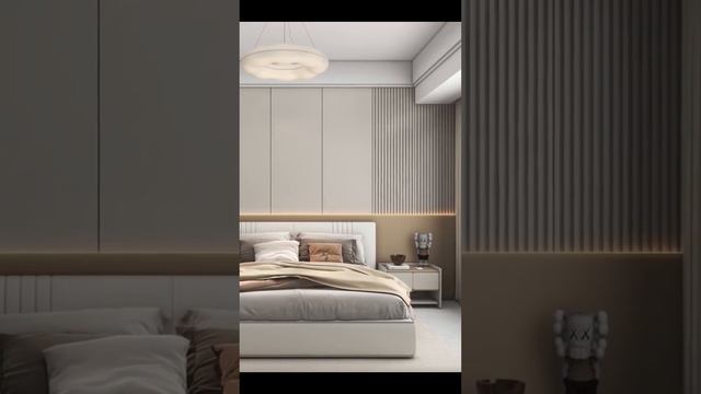 Modern minimalist bedroom background wall panel decoration смотреть онлайн