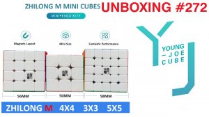 Unboxing №272 YJ ZhiLong M Mini 3x3, 4x4, 5x5 l ZhiSu, ZhiChuang. Обзор